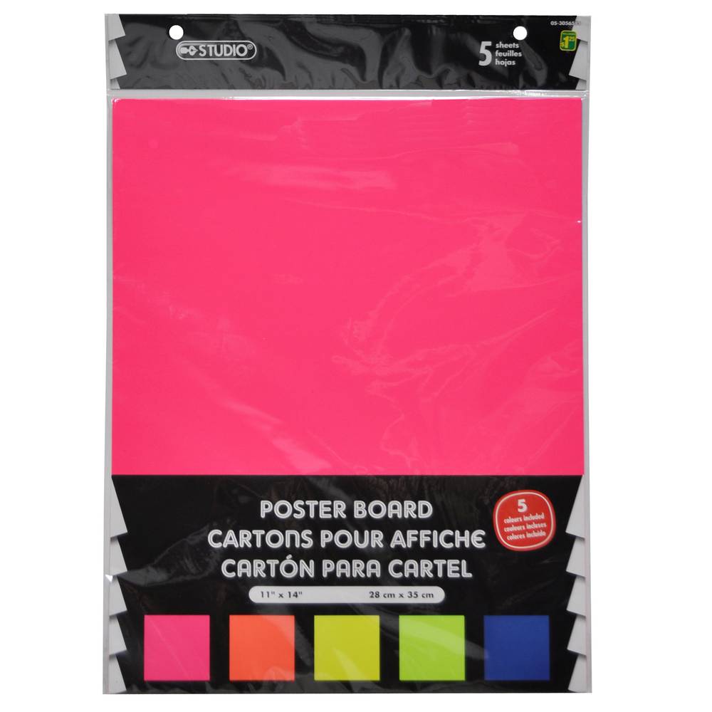 Neon Color 11" X 14" Poster Board, 5Pack