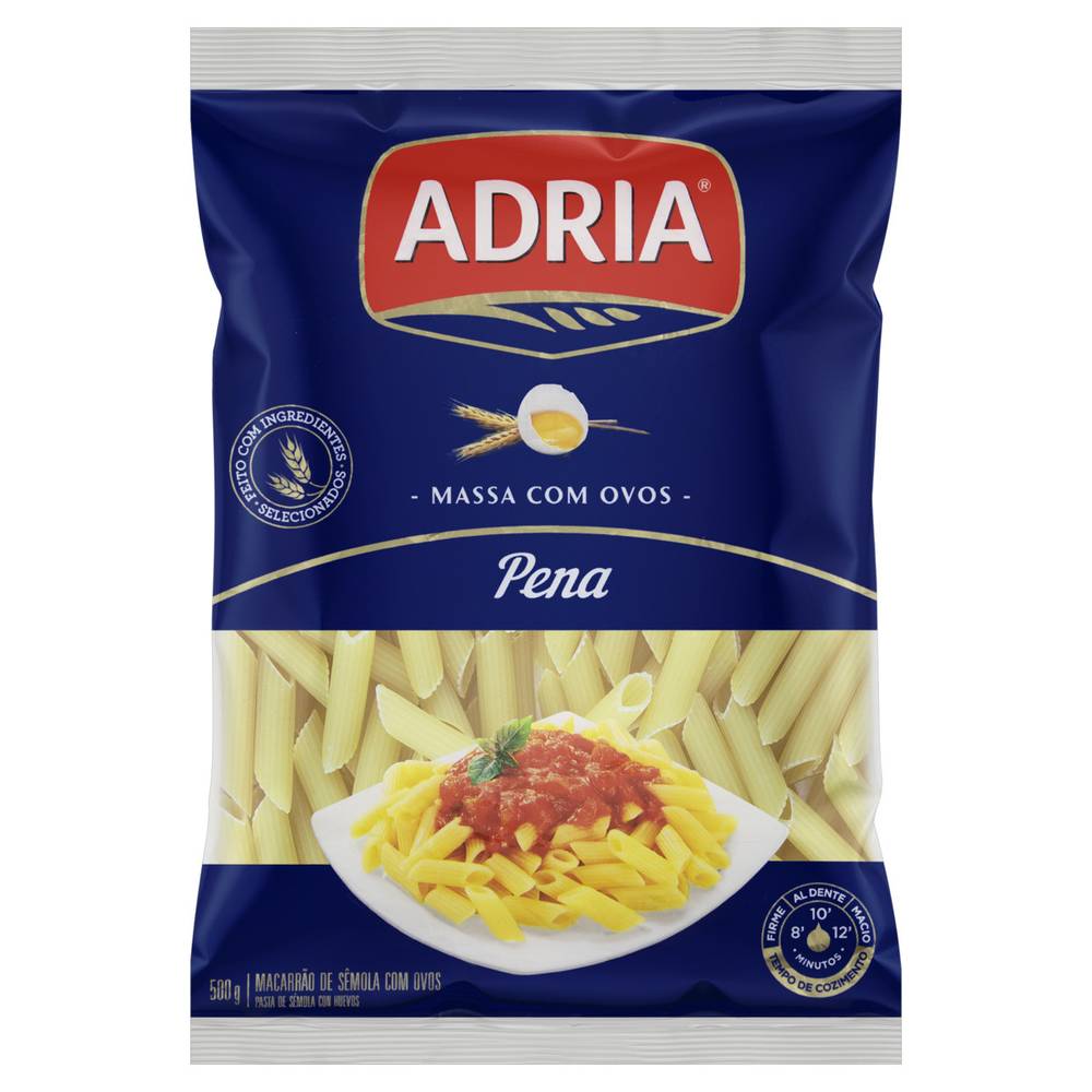 Adria macarrão pena massa com ovos (500 g)