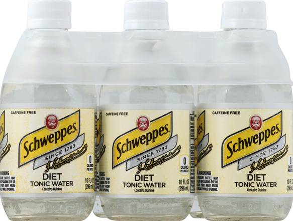 Schweppes Diet Tonic Water (6 ct, 10 fl oz)