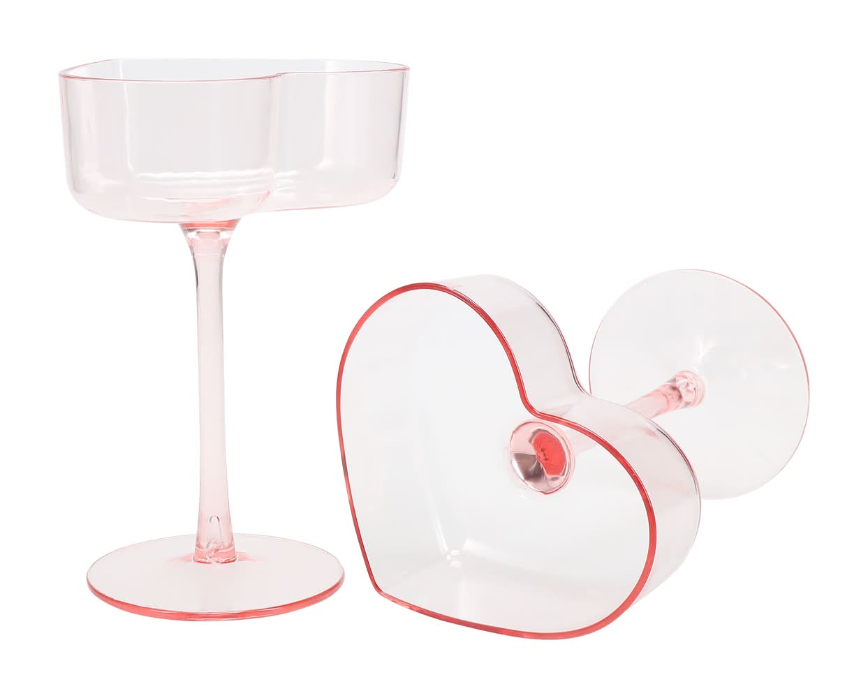 Plastic Heart Cup 2-Pack