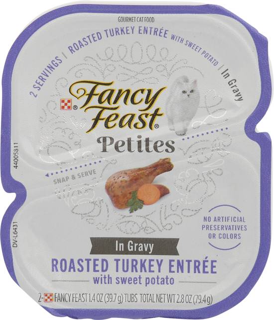 Fancy Feast Petites in Gravy Roasted Turkey Entree With Sweet Potato Cat Food (2 ct)