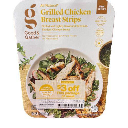 Good & Gather Grilled Chicken Breast Strips - 12oz
