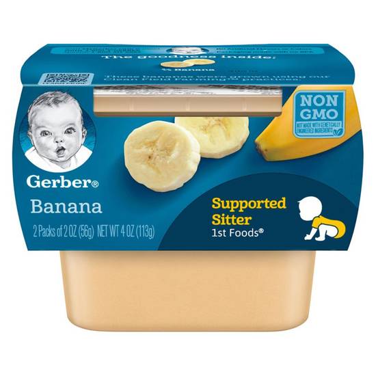 Gerber 1st Foods Baby Food Banana 2oz 2ct
