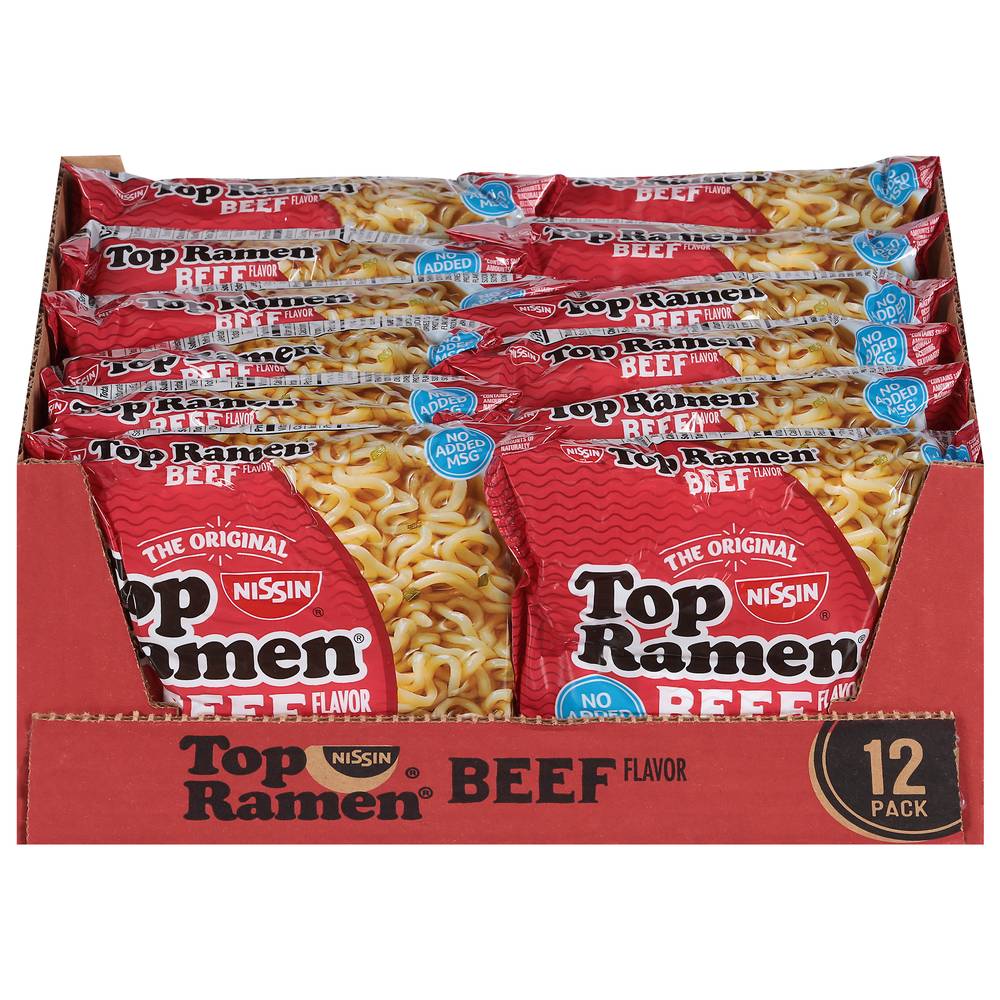 Nissin Top Ramen Beef Soup (2.25 lbs)