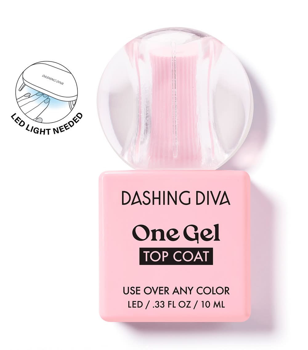 Dashing Diva One Gel Top Coat Nail Polish, Neutral (10 ml)