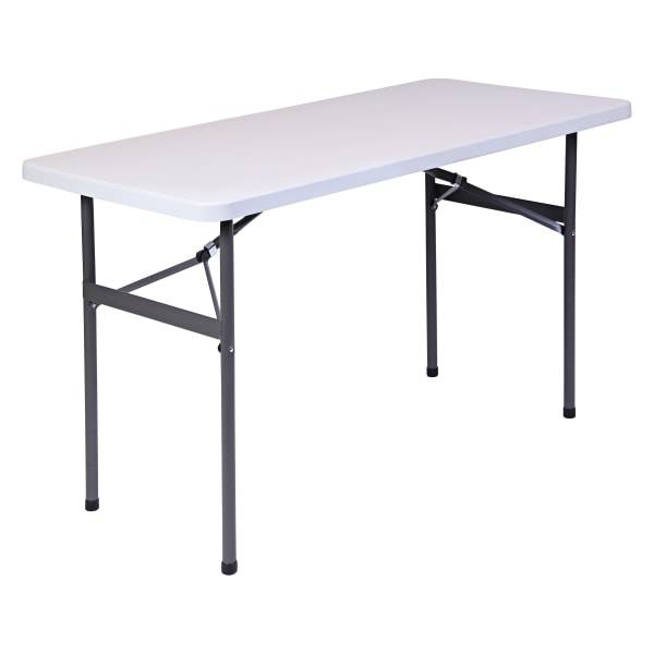 Realspace Molded Plastic Top Folding Table, Gray