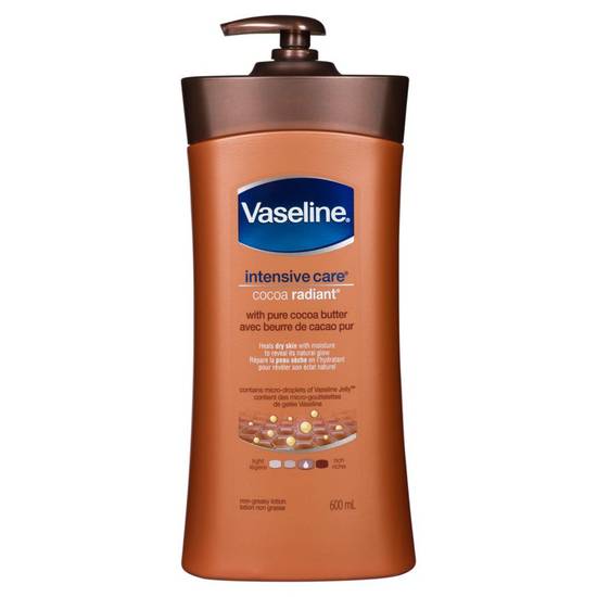 Vaseline Intensive Care Cocoa Radiant Non-Greasy Lotion (600 ml)