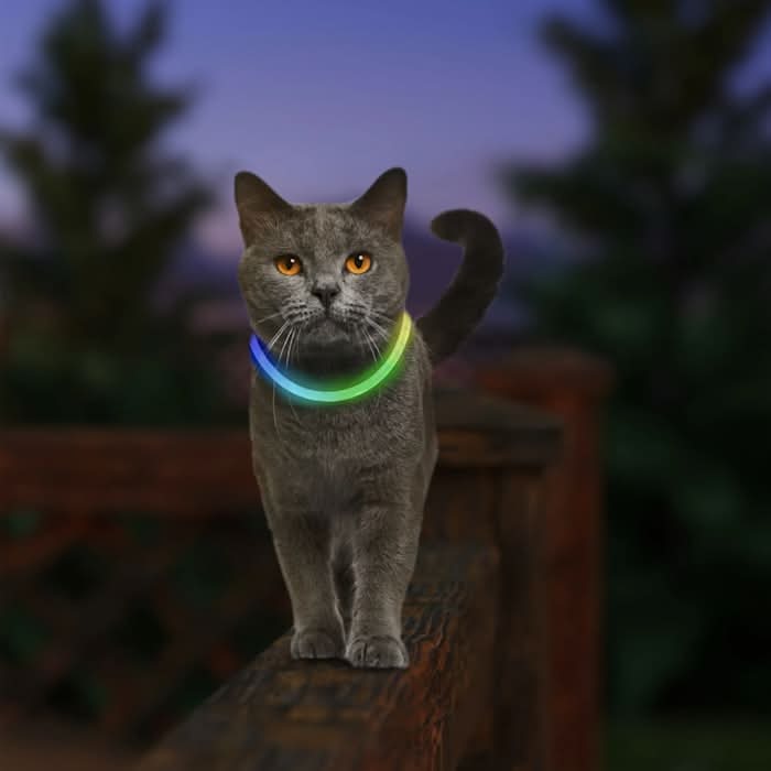 Nite Ize Meow Rechargeable LED Safety Necklace - Disc-O Select for Cats
