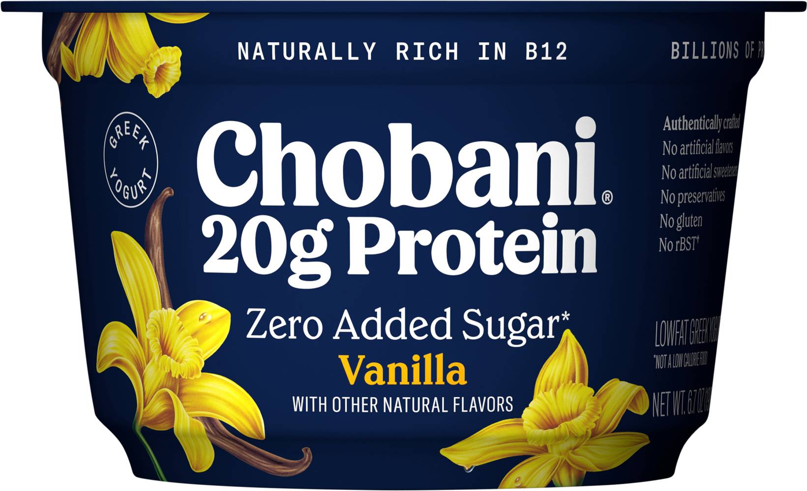 Chobani Lowfat Greek Yogurt, Vanilla (6 oz)