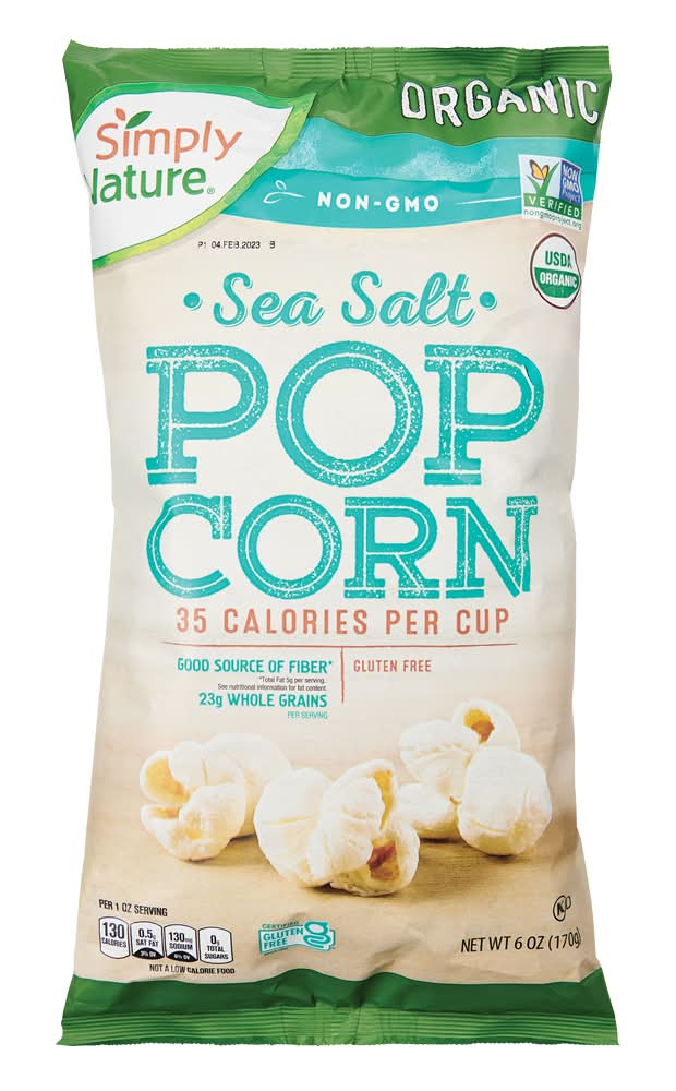 Simply Nature Organic Popcorn, Sea Salt (6 oz)