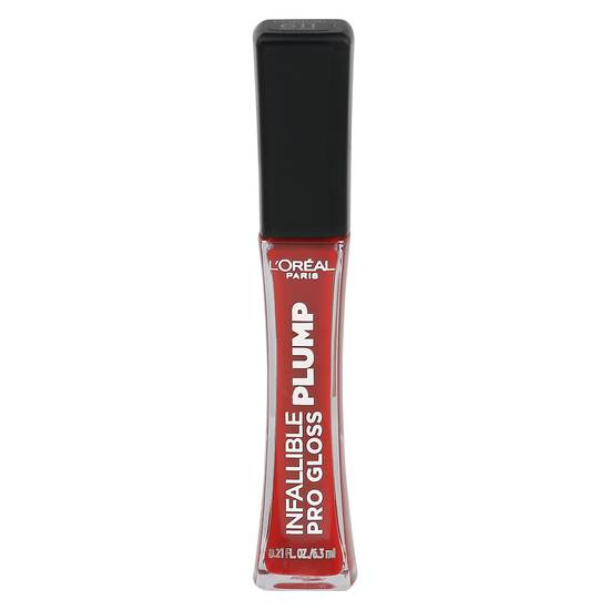 L'oreal Paris Infallible Pro Gloss Plump Lip Gloss With Hyaluronic Acid (ruby sheen)
