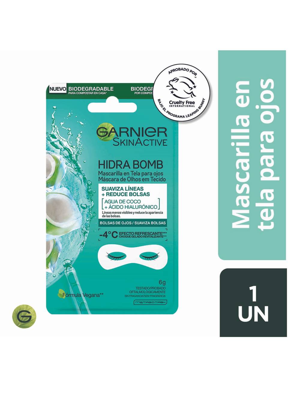 Garnier skin active mascarilla hidra bomb coco (1 u)