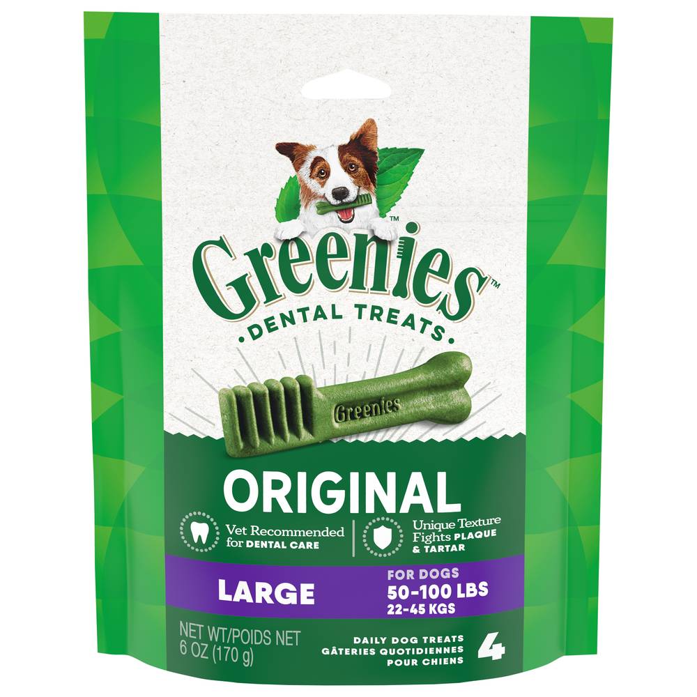 Greenies Original Large Dental Treats For Dogs (6 oz)