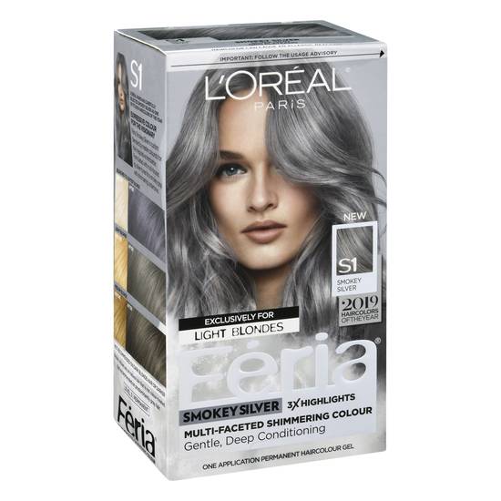 L'oréal Feria Permanent Hair Color Smokey Silver