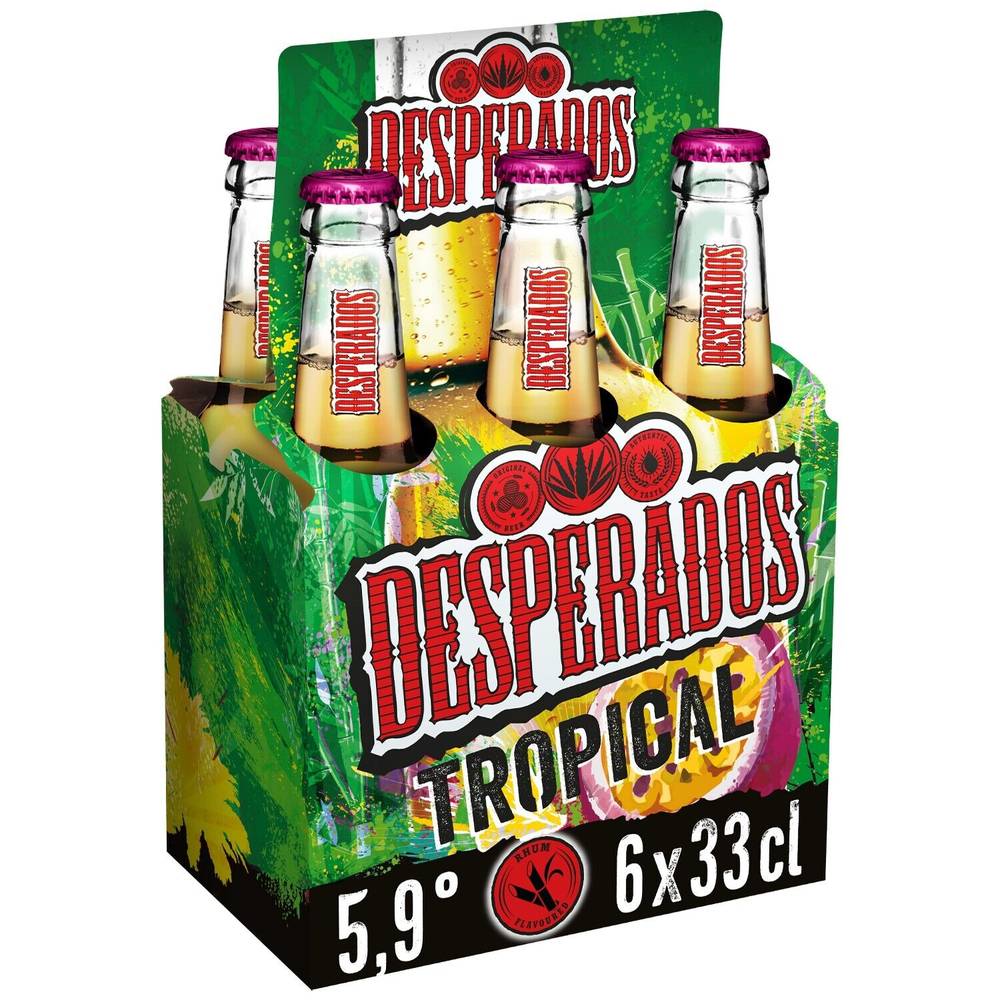 Desperados - Bière tropical (6 pack, 330 ml) (rhum, passion, citron vert)