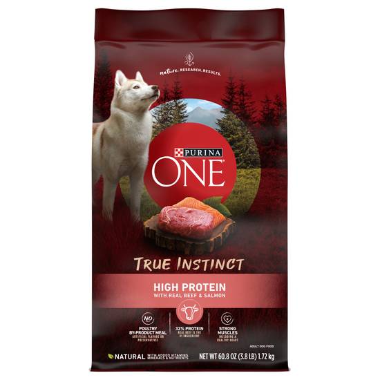 Purina One Natural High Protein Dry Dog Food True Instinct With Real Beef & Salmon