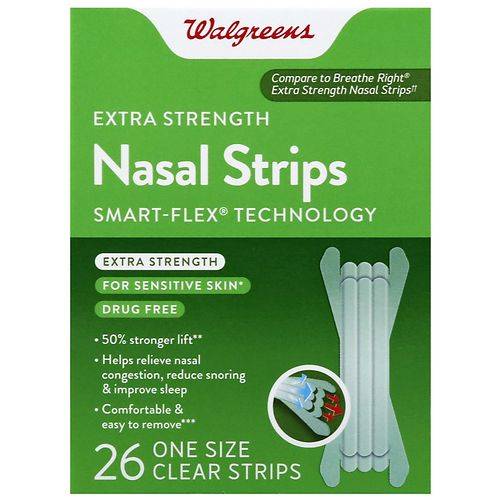 Walgreens Smart-Flex Extra Strength Nasal Strips One Size - 26.0 ea