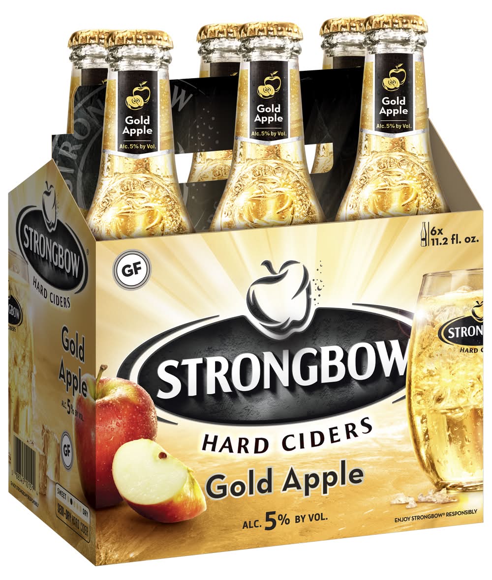 Strongbow Hard Ciders, Gold Apple (6 x 11.2 fl oz)