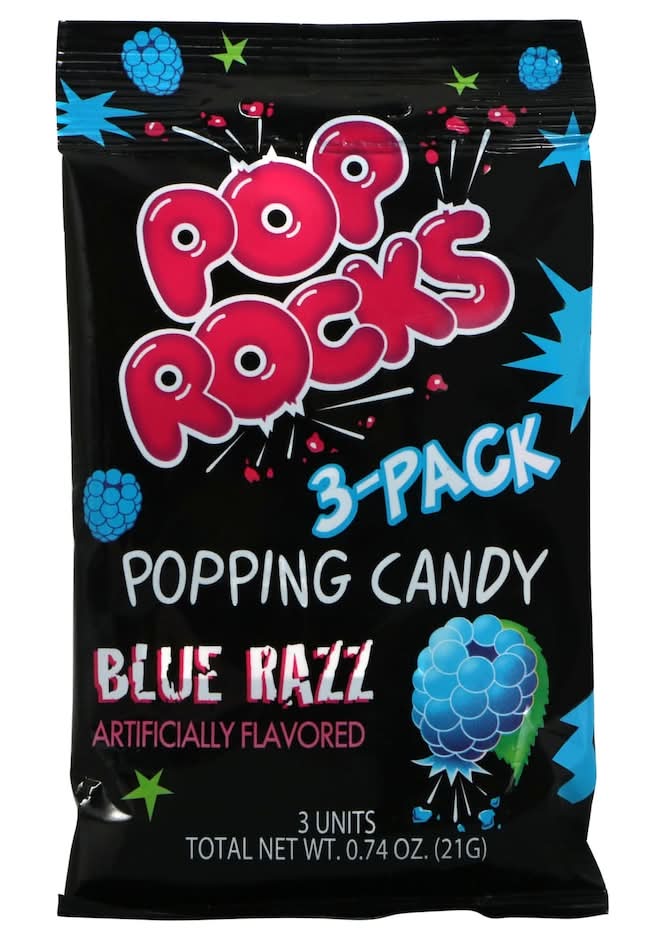 Pop Rocks Flavored Popping Candy, Blue Razz (0.74 oz, 3 ct)