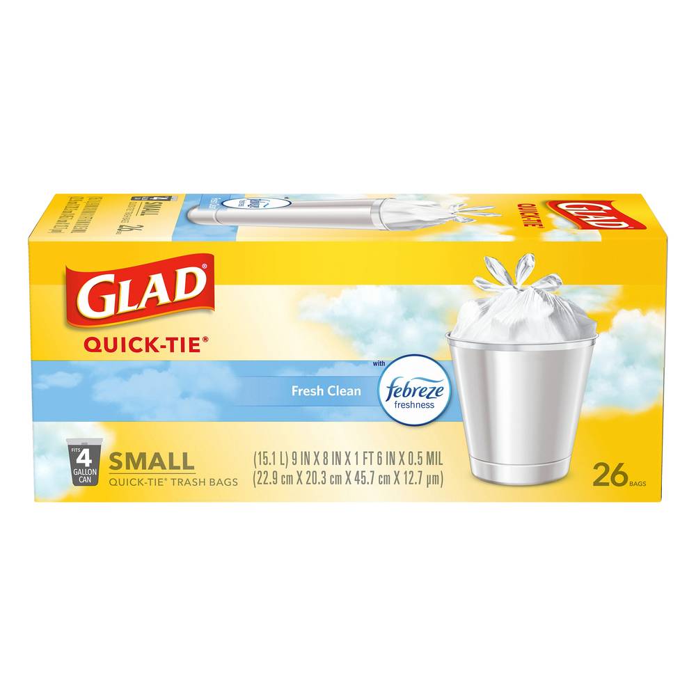 Glad Small Trash Bags 4 Gal (26 ct)