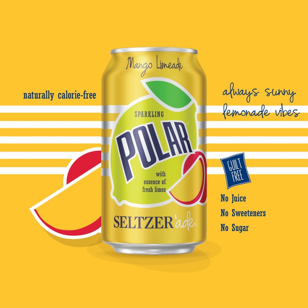Polar Mango Limeade Seltzer (8 x 12 fl oz)