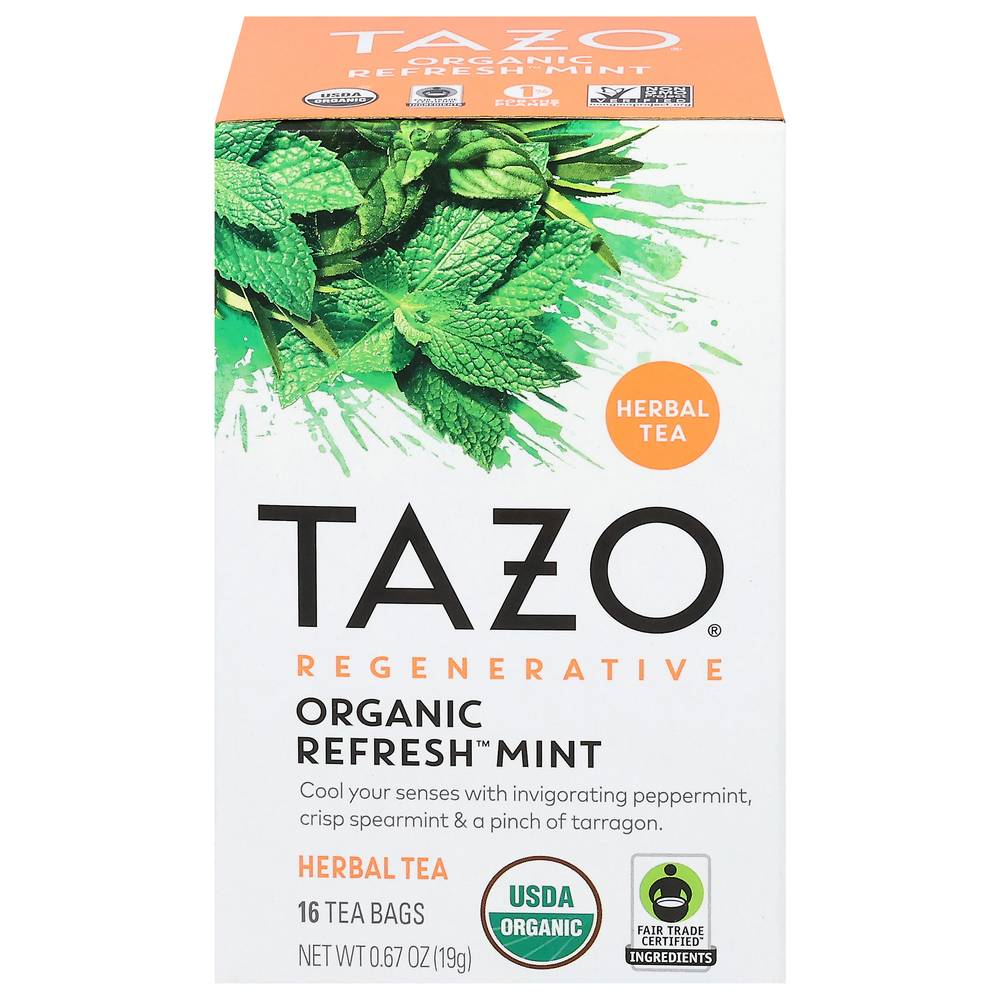 Tazo Refresh Herbal Tea, Mint (0.67 lbs, 16 ct)