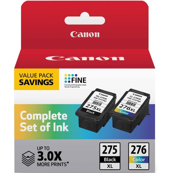 Canon® PG-275XL Black/CL-276XL Tri-Color High-Yield Ink Cartridges, Pack Of 2, 4981C008