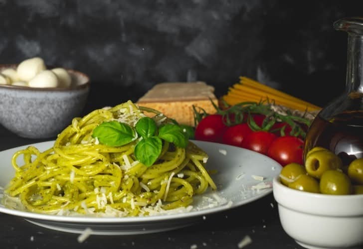 Pasta al Pesto Mix de Aceitunas