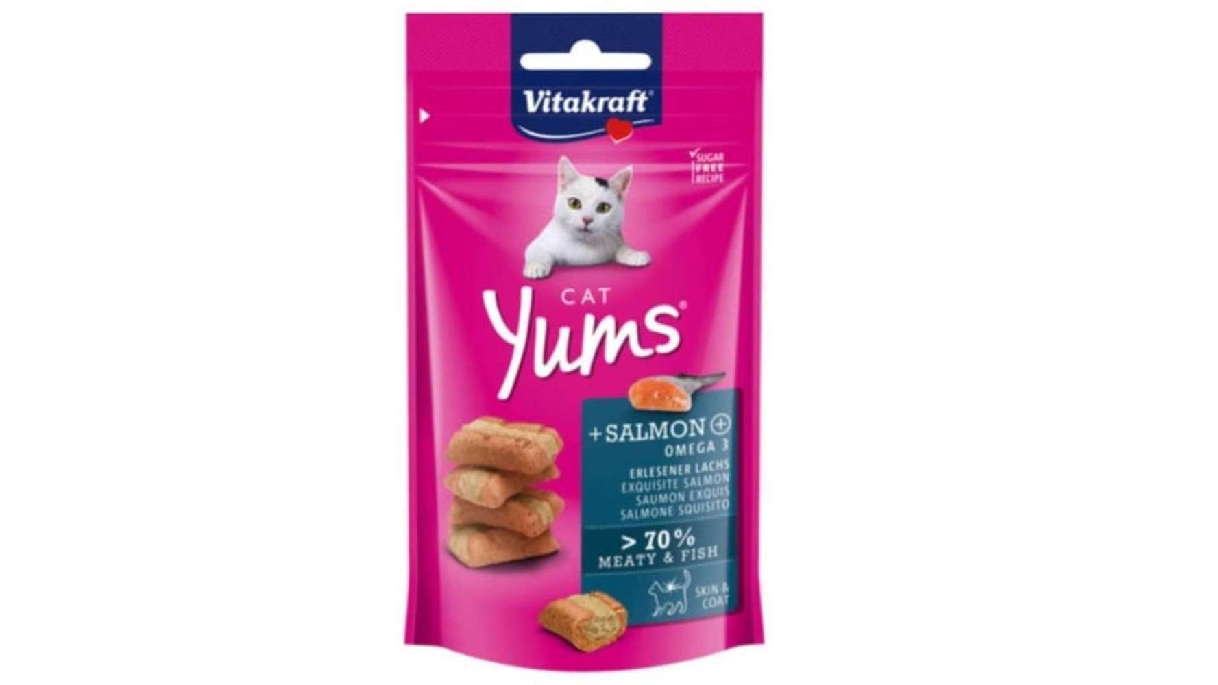 Vitakraft - Yums aliment complet pour chats au saumon exquis