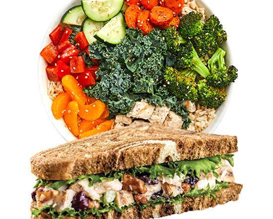 Grain Bowl and Sandwich