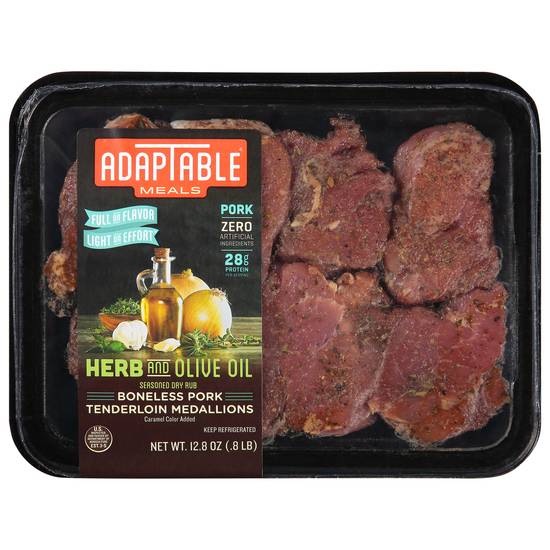 Adaptable Meals Herb & Olive Oil Pork Tenderloin Medallions (12.8 oz)