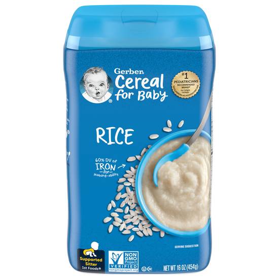 Gerber Grain & Grow Baby Rice, 16 OZ