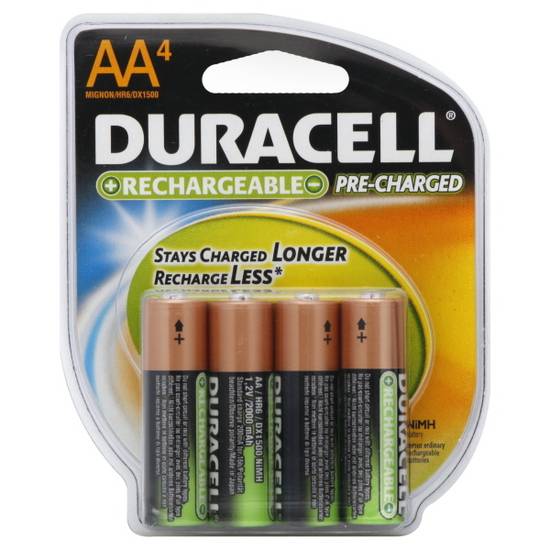Duracell Rechargeable Aa 4 Nimh Batteries
