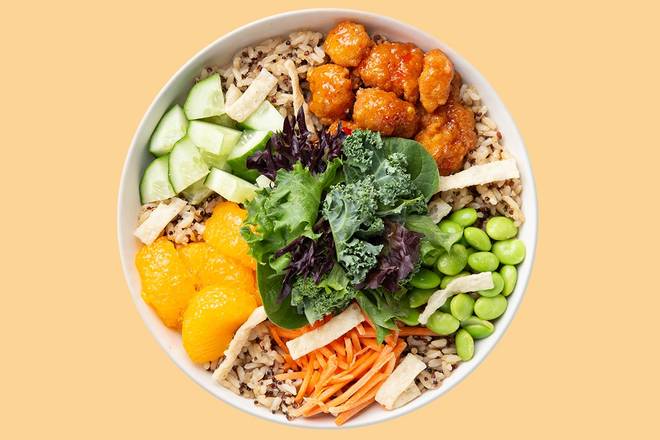 Asian Crispy Chicken Warm Grain Bowl