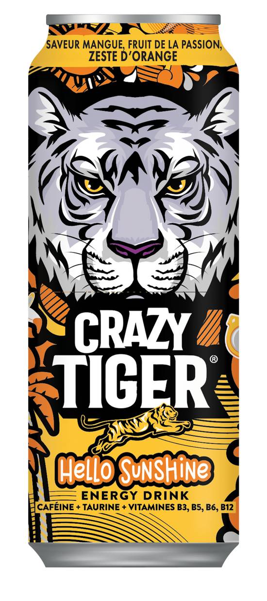 Crazy Tiger - Boisson énergisante hello sunshine (500 ml)