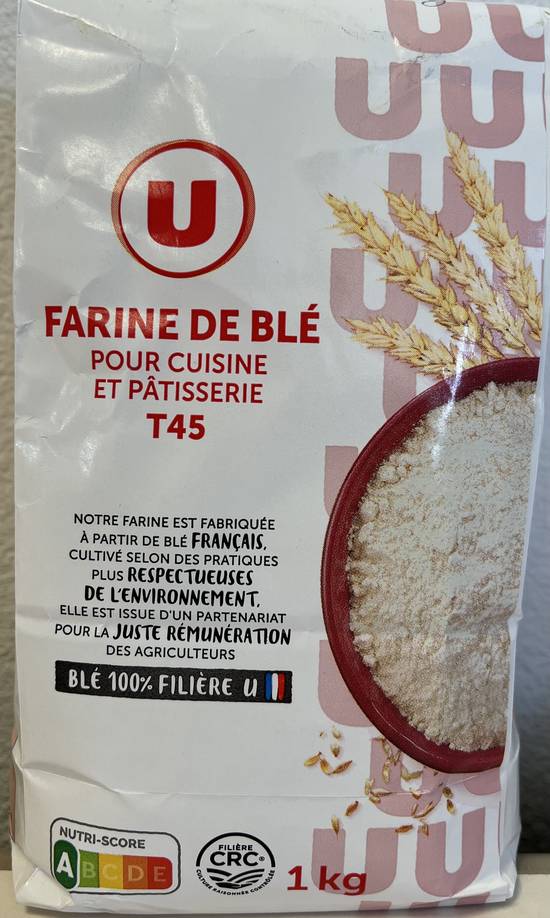 Les Produits U - Farine de blé pâtissière t45