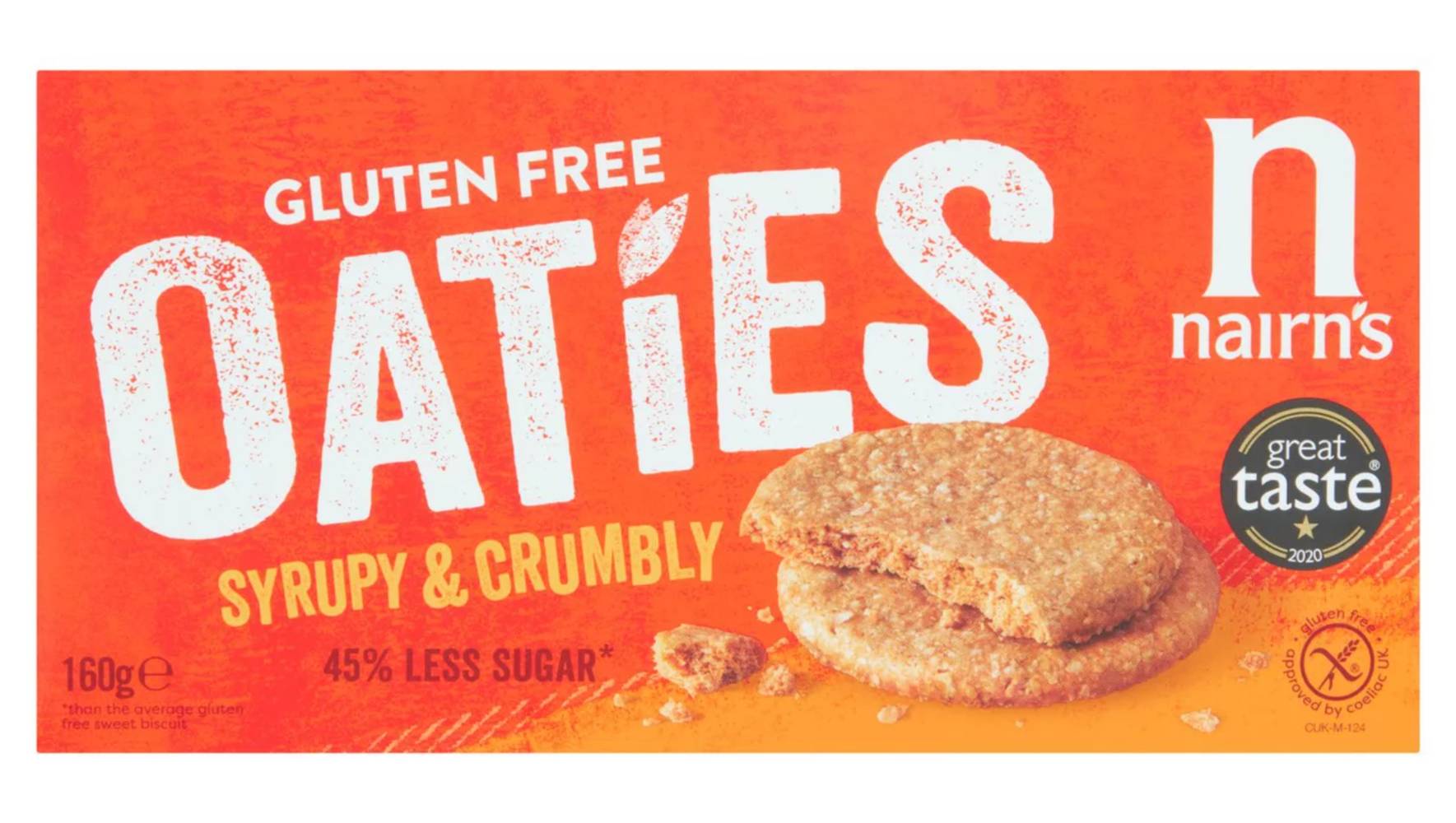 Nairns Gluten Free Syrupy & Crumbly Oaties 160G