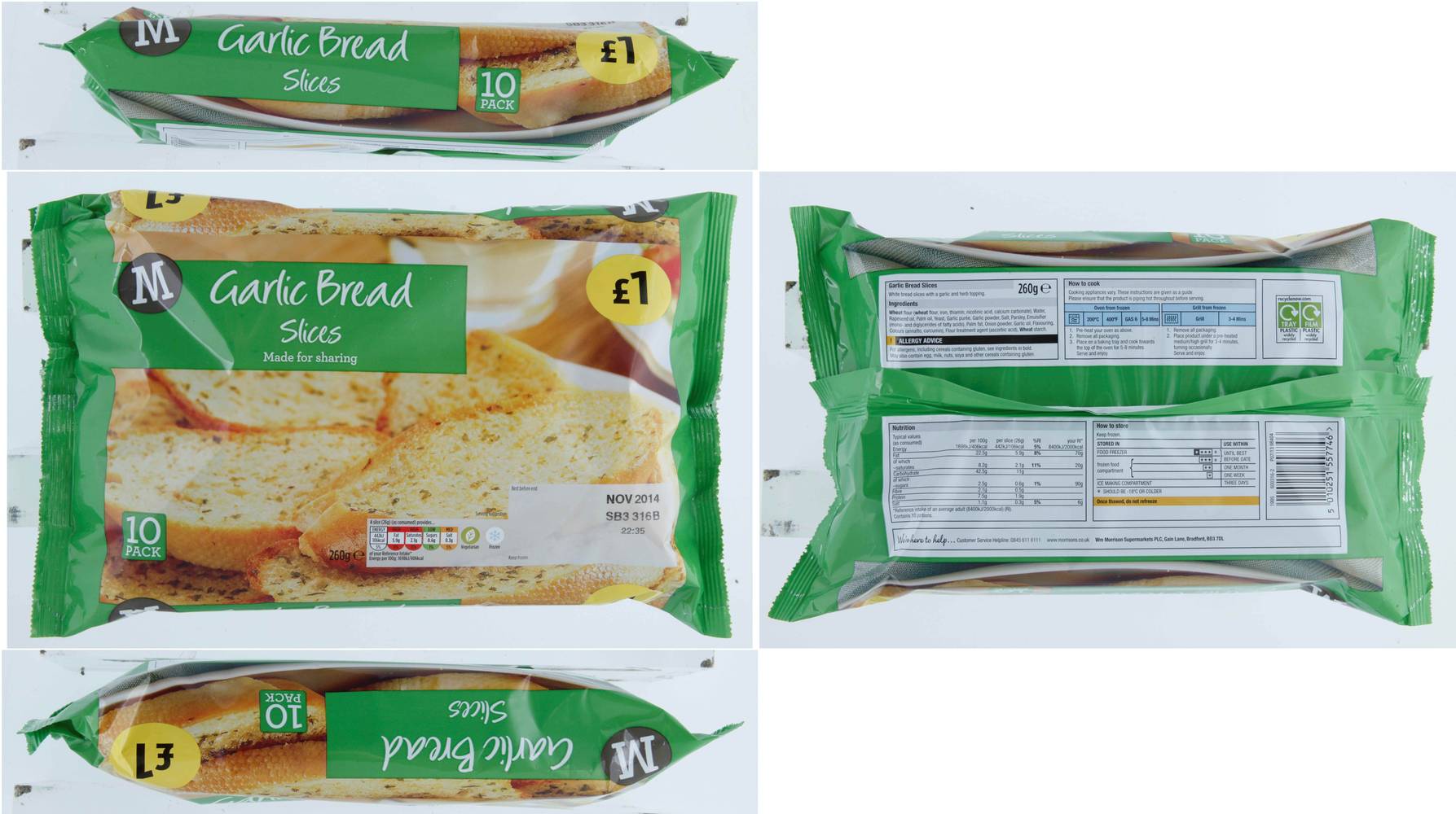 Morrisons Garlic Bread Slices (10 ct)