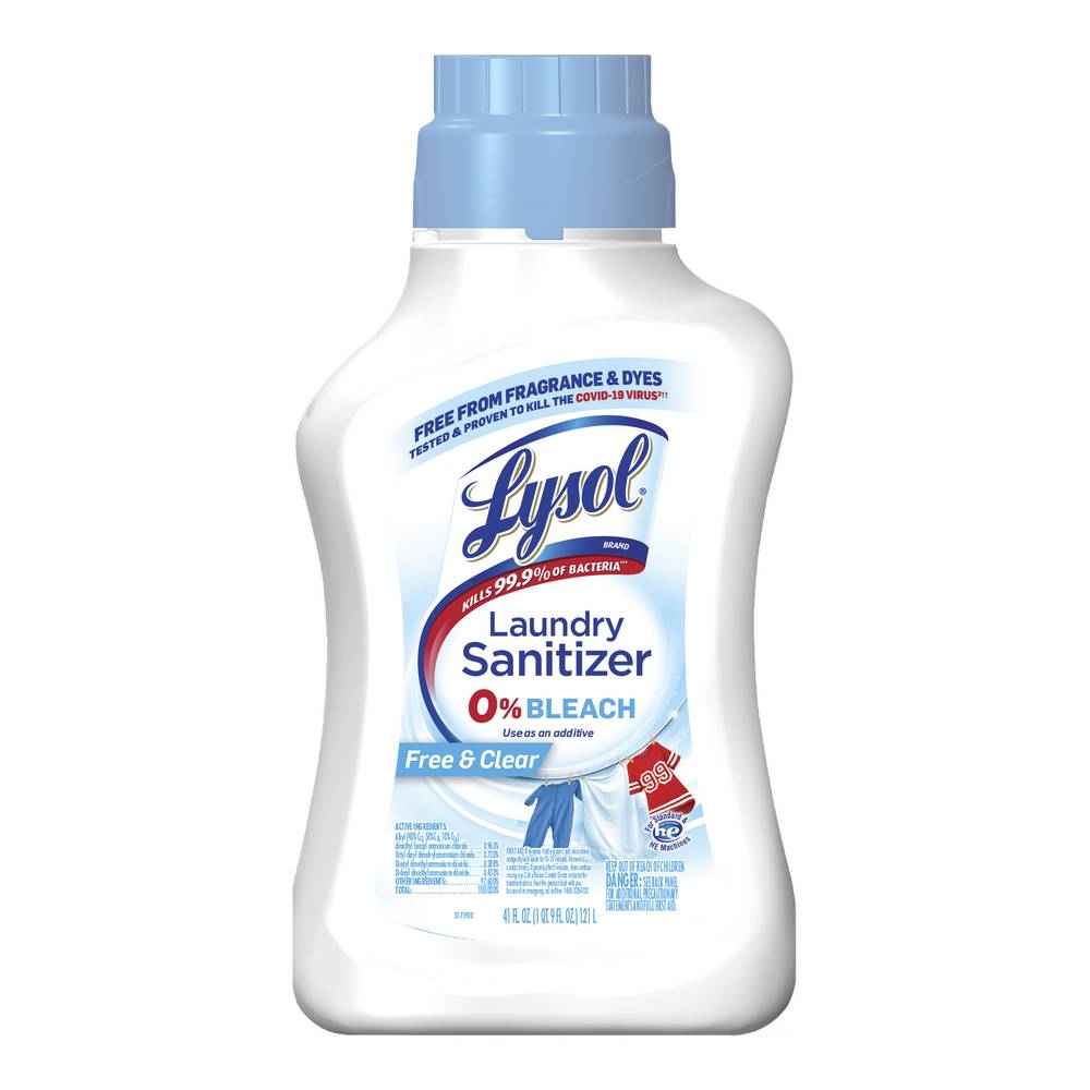 Lysol He Laundry Sanitizer Free & Clear 0% Bleach (41 fl oz)