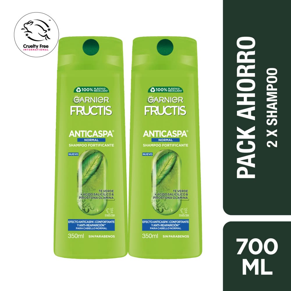 Pack Fructis Shampoo Anti Caspa 350 Ml 2un
