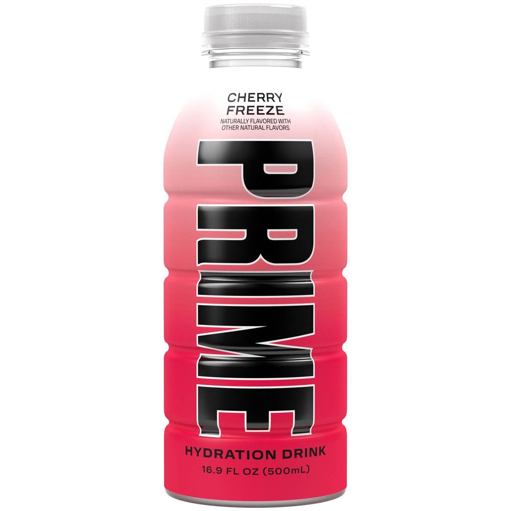 Prime Hydration With Bcaa Blend For Muscle Recovery - Cherry Freeze (12 Drinks, 16.9 Fl Oz. Each)