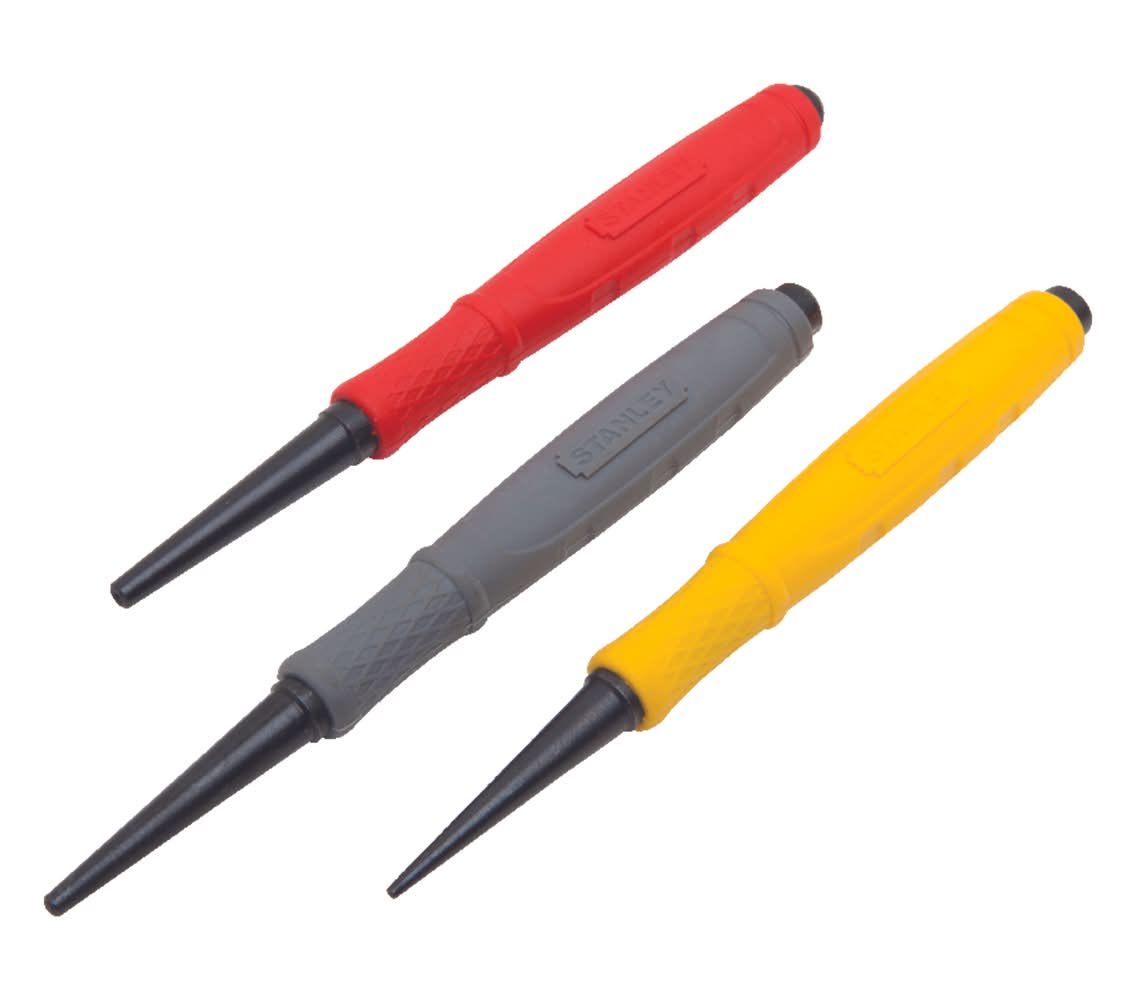 Stanley Cushion Grip Nail Set 3 Pc