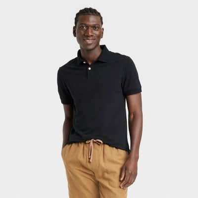 Goodfellow & Co. Every Wear Polo Shirt, Men, L, Black