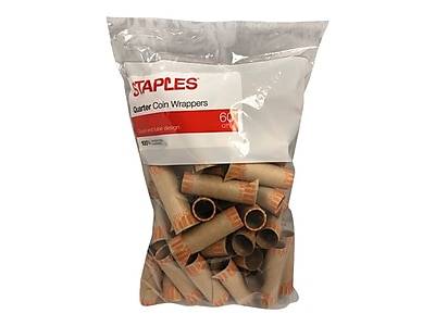 Staples Assorted Coin Wrappers(60 Ct)