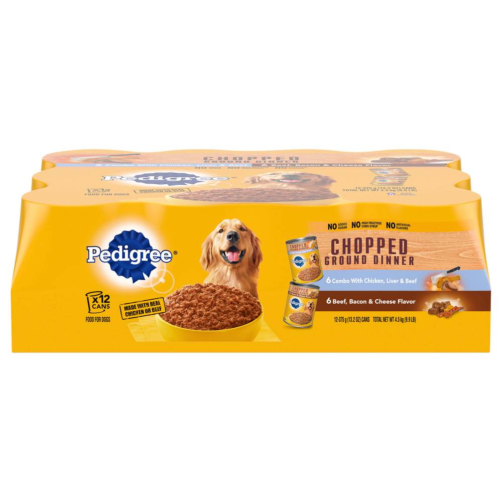 Pedigree Chopped & Chunky Dog Food (375 g, 12 ct)