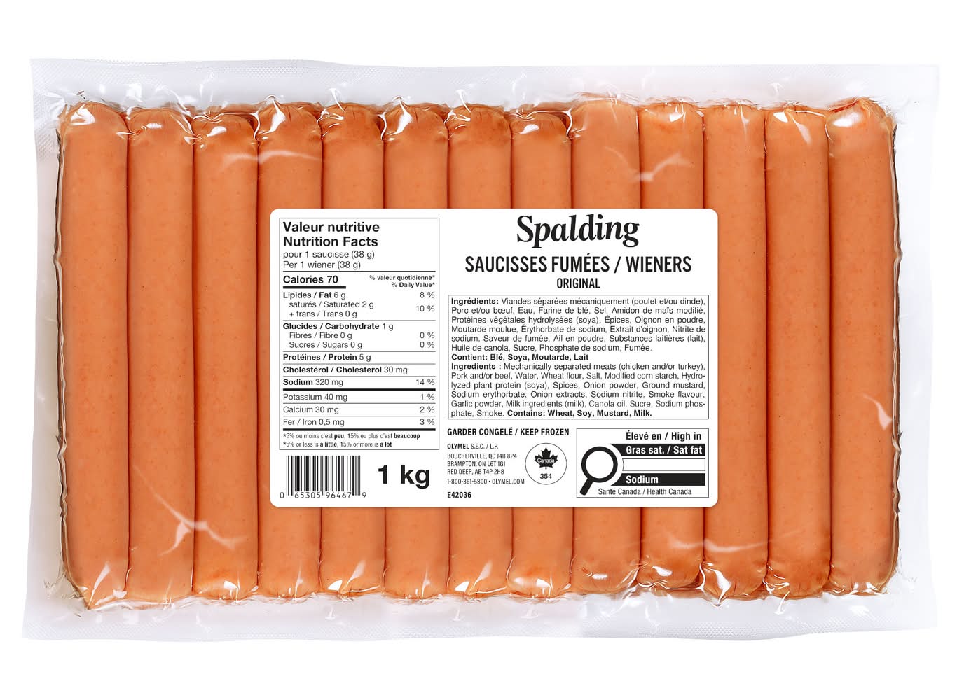 Spalding Wieners, 1 kg