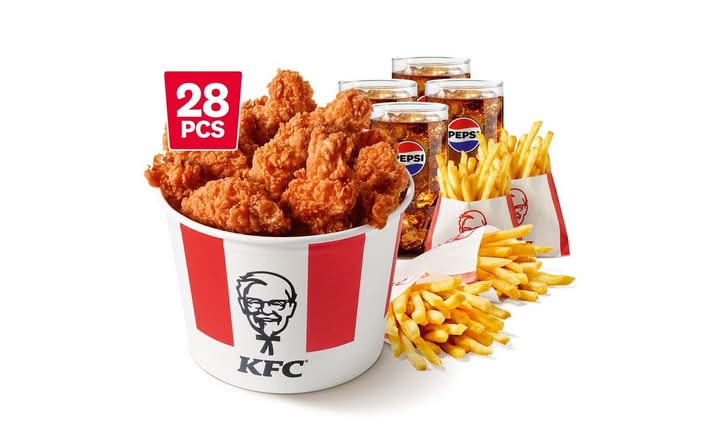Bucket meal 28 Hot Wings