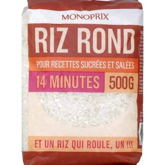 Monoprix Riz Rond Pour Recettes Sucrees Et Salees Le Paquet De 500G