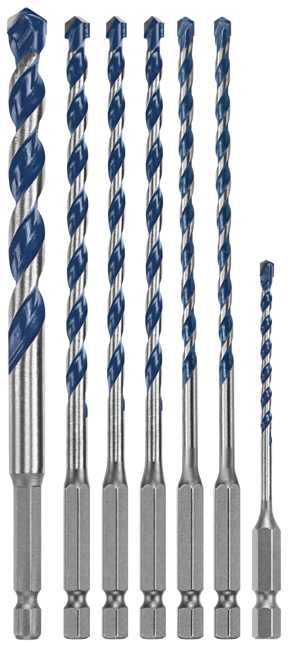 Bosch Blue Xtreme 7 -Piece Assorted Carbide Masonry Drill Bit Set For Rotary drill/Impact driver