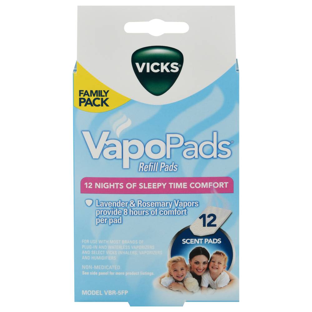 Vicks Vapopads Refills Lavender & Rosemary Scent Pads Family pack (1.6 oz)